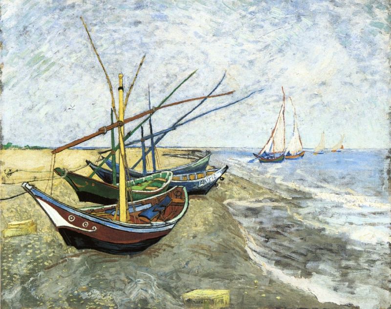 Fishing Boats on the Beach at Les Saintes Maries de la Mer