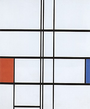 Piet Mondrian Composition with Red and Blue, 1936