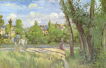 Camille Pissarro Sunlight on the Road Pontoise1874