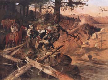 Charles M Russell The Ambush [The Road Agents] 1896