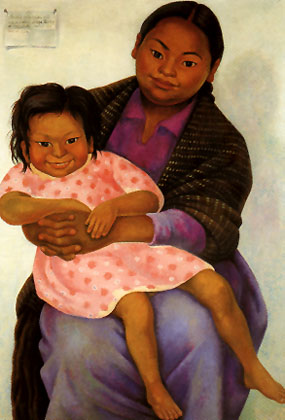 Diego Rivera Modesta and Inesita 1939