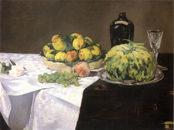 Edouard Manet Still Life with Melon and Peaches 1866