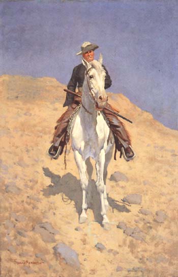 Frederic Remington Self-Portrait on a Horse 1890