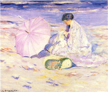 Frederick Carl Frieseke On the Beach in Corsica 1913