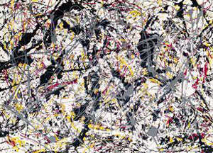 Jackson Pollock Silver Over Black