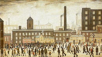 L-S-Lowry Outside the Mill The Meeting 1928