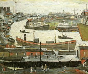 L-S-Lowry River Wear at Sunderland 1961