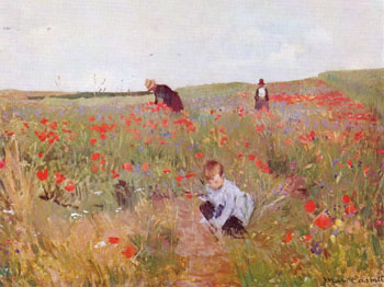 Mary Cassatt Poppies in a Field 1888