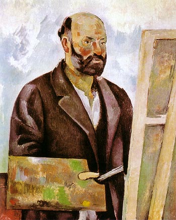 Paul Cezanne Self Portrait with Palette 1890