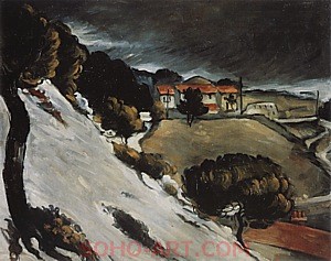 Paul Cezanne Snow Thaw in LEstaque, c. 1870