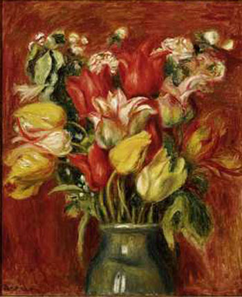 Pierre Auguste Renoir Bouquet of Tulips