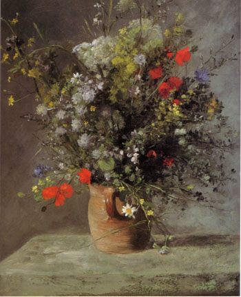 Pierre Auguste Renoir Flowers in a Vase 1866