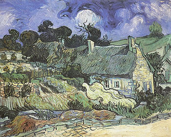 Vincent van Gogh Houses with Thatched Roofs Cordeville 1890