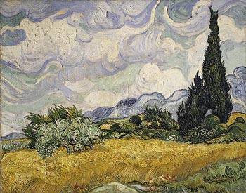 Vincent van Gogh Wheat Field with Cypresses, 1889