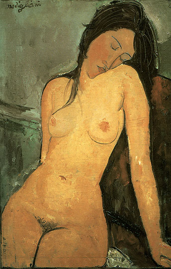 Amedeo Modigliani Modigliani -Seated Nude 1916