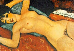 Amedeo Modigliani Nude on a Cushion 1917