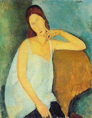Amedeo Modigliani Portrait of Jeanne Hebuterne(sitting) 1918