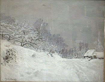 Claude Monet Near Honfleur Snow