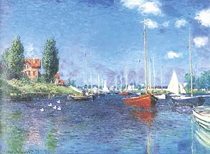 Claude Monet Red Boats. Argenteuil 1875