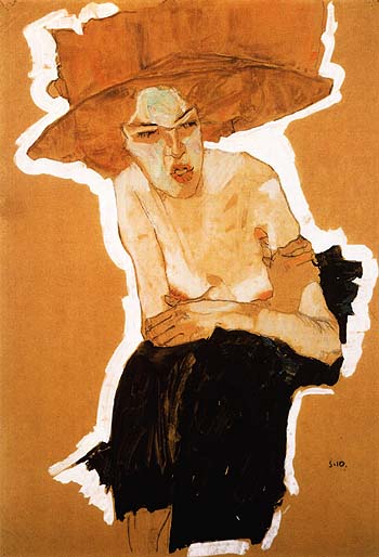 Egon Scheile The scornful Woman (Gertrude Schiele) 1910