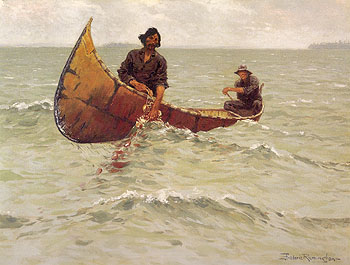 Frederic Remington Hauling the Gill Net 1905