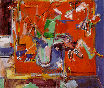 Hans Hofmann Red Table and Vase of Flowers 1942
