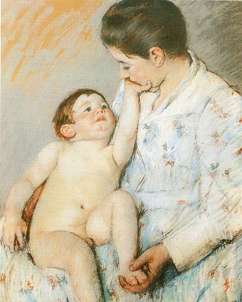 Mary Cassatt Babys First Caress