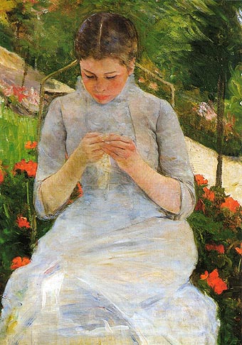 Mary Cassatt Young Woman Sewing 1883