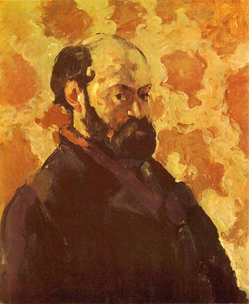 Paul Cezanne Self Portrait with a Pink Background