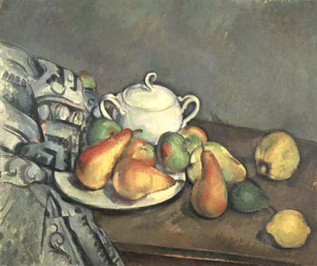 Paul Cezanne Sugar Bowl, Pears and Rug 1888
