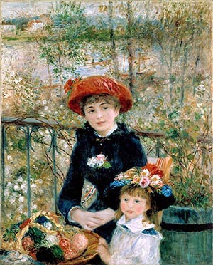 Pierre Auguste Renoir Two Sisters on the Terrace