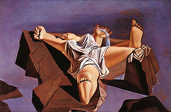 Salvador Dali Figure between the Rock 1926