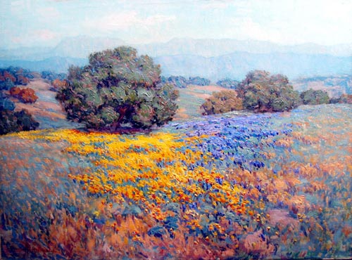 California Poppies and Lupine