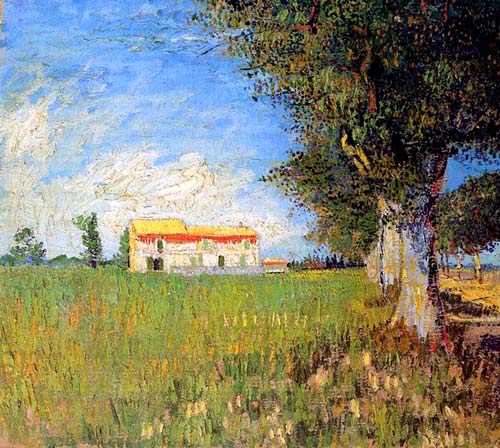 Farmhouse in a Wheatfield