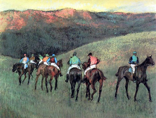 Racehorses in a Landscape