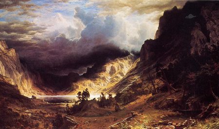 Albert Bierstadt A Storm in the Rocky Mountains