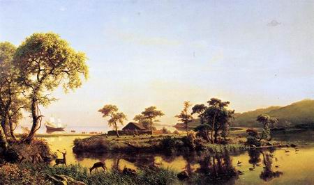 Albert Bierstadt gosnold at cuttyhunk