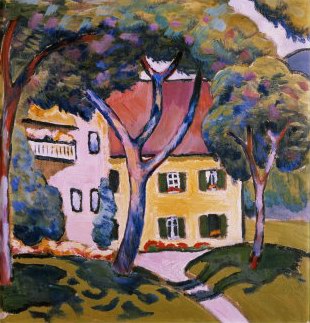 Auguste Macke House in a Landscape oil painting