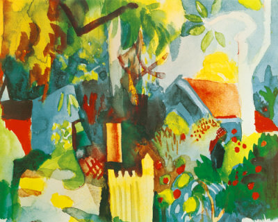 Auguste Macke Landscape painting reproduction