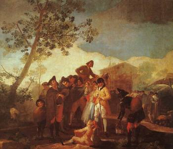 Blind Man playing the Guitar Goya oil painting