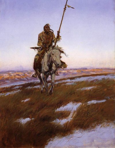 Charles M. Russell A Cree Indian oil painting reproduction