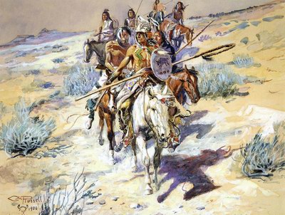 Charles M. Russell Return of the Warriors oil painting reproduction