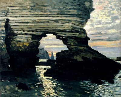 Claude Monet La Porte DAmount, Etretat oil painting reproduction