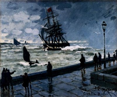 Claude Monet The Jetty At Le Havre, Bad Weather