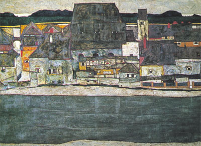 Egon Schiele Case Sul Fiume oil painting reproduction