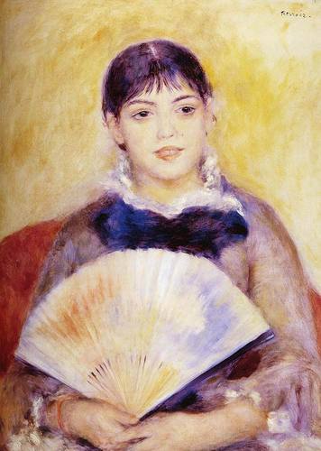 Girl with a Fan August Renoir oil painting 1880