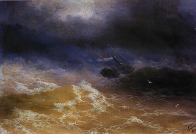 Ivan Aivazovsky Storm on Sea oil painting reproduction