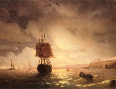 Ivan Aivazovsky The Harbor At Odessa On The Black Sea