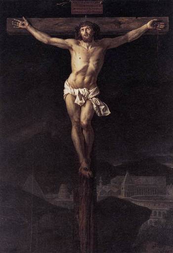 Louis David Christ on the Cross oil painting