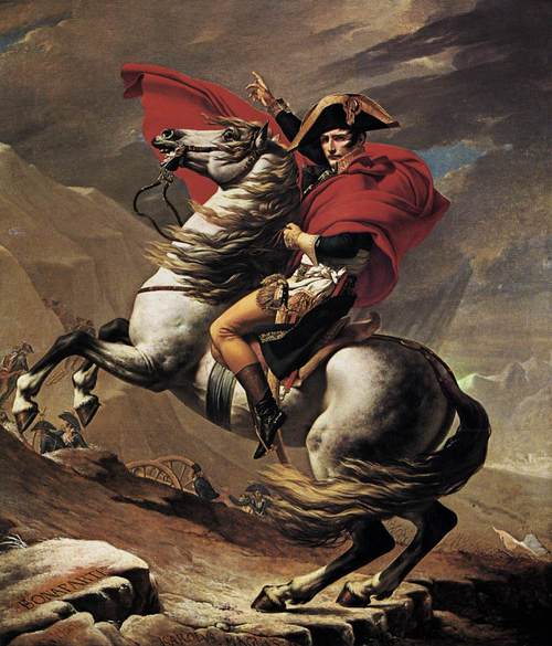 Louis David Napoleon at the St Bernard Pass